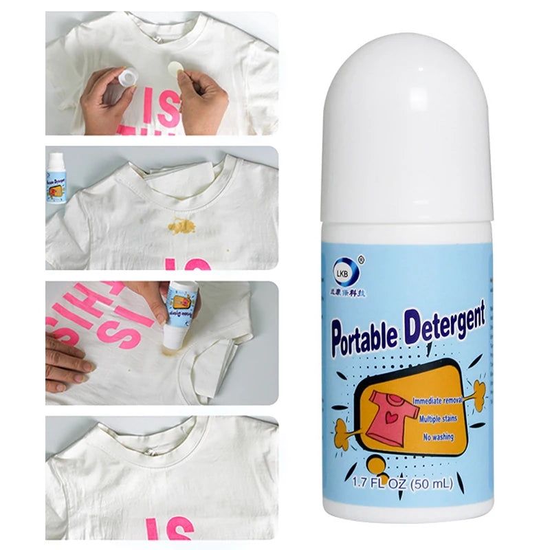 Portable Instant Stain Remover Pen 50ml – No Wash Fabric Cleaner for Coffee, Tea & Oil Stains