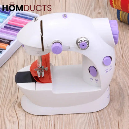 Portable Mini Sewing Machine with 2-Speed Control & Foot Pedal | Compact Home Stitching Machine