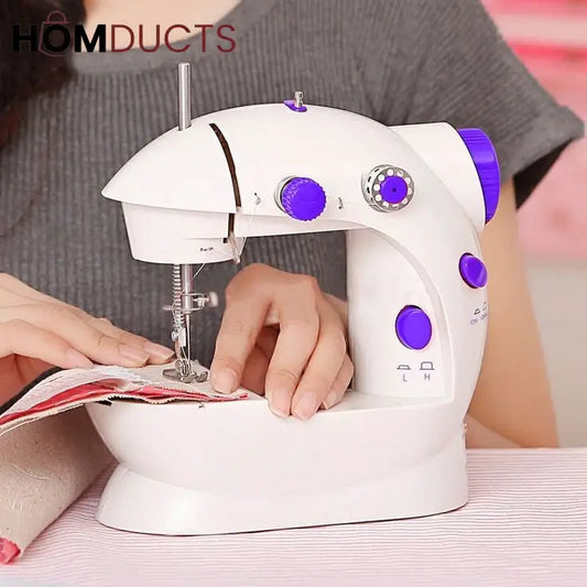 Portable Mini Sewing Machine with 2-Speed Control & Foot Pedal | Compact Home Stitching Machine