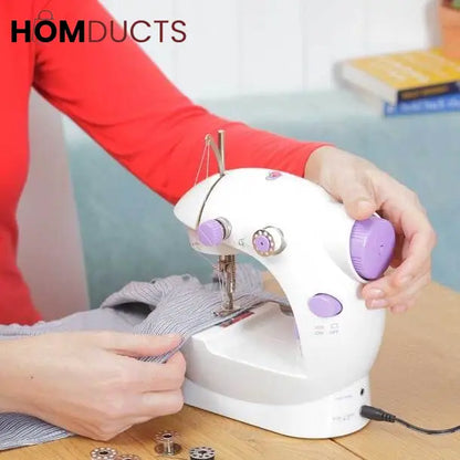 Portable Mini Sewing Machine with 2-Speed Control & Foot Pedal | Compact Home Stitching Machine